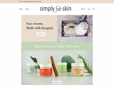 simplyfabskin.com snapshot