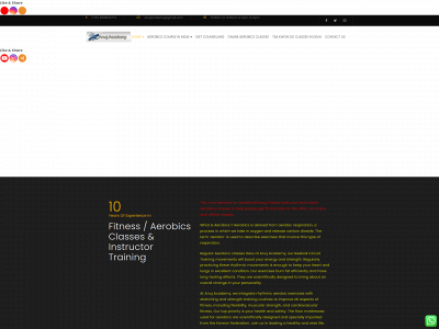 aerobicsclassdelhi.com snapshot