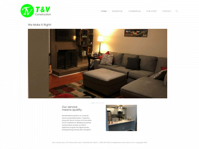 tandvconstruction.com snapshot