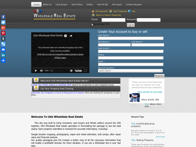 usawholesalerealestate.com snapshot