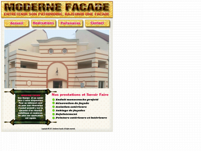 modernefacade.fr snapshot