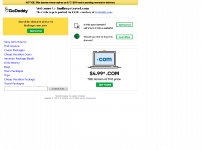 findhugetravel.com snapshot