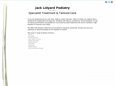 jacklidyardpodiatry.co.uk snapshot