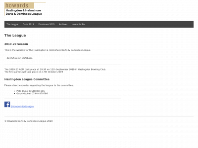 howardsdarts.co.uk snapshot