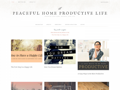 peacefulhomeproductivelife.com snapshot