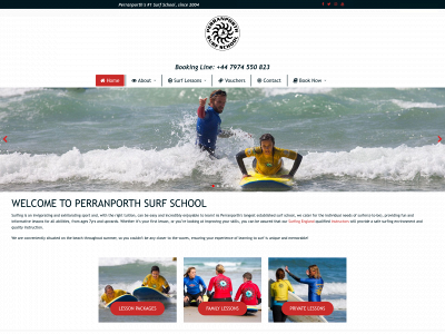 perranporthsurfschool.uk snapshot