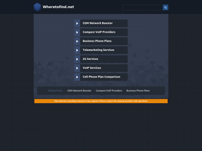 wheretofind.net snapshot