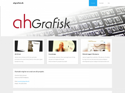 ahgrafisk.dk snapshot