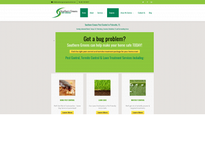 southerngreenspestcontrol.com snapshot