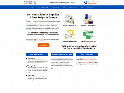 cashnowforteststrips.com snapshot