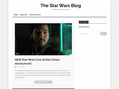 starwarsblogging.com snapshot