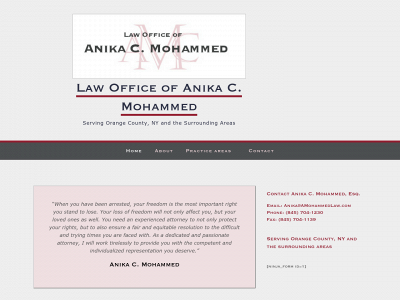 amohammedlaw.com snapshot