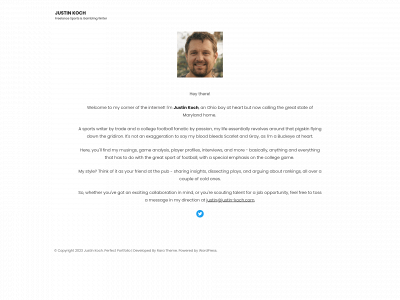 justin-koch.com snapshot