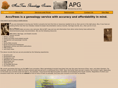 accutrees.com snapshot