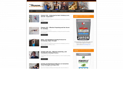 trainingforclimbing.com snapshot