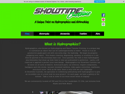showtimecustomsfla.com snapshot