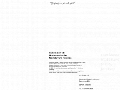 montessorifredsduvan.se snapshot