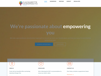 clackamettechiropractic.com snapshot