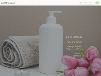 calmmassage.biz snapshot