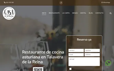hostalrestaurantecasafran.com snapshot