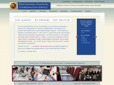 professionalcoordinator.com snapshot