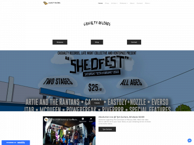 www.casualtyrecords.com.au snapshot