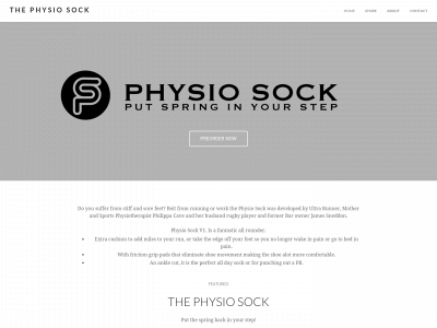 www.physiosock.com snapshot