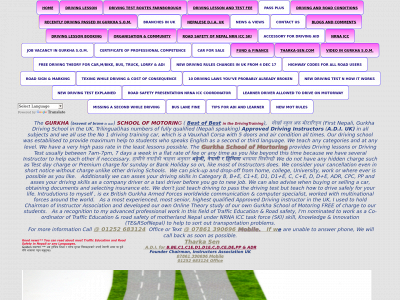 gurkhaschoolofmotoring.co.uk snapshot