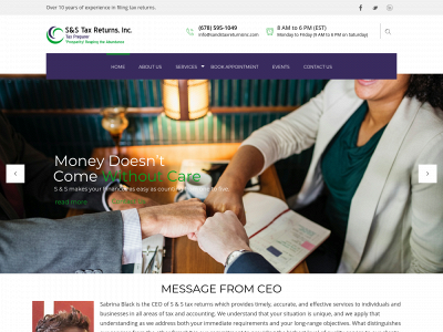 sandstaxreturnsinc.com snapshot