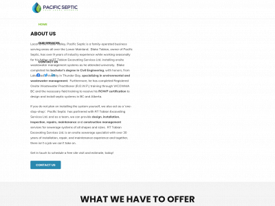pacificseptic.ca snapshot