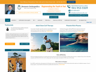 bennettorthosportsmed.com snapshot