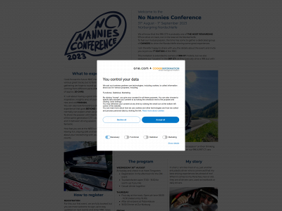 nonanniesconference.com snapshot