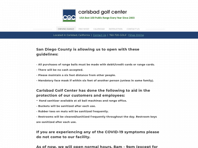 www.carlsbadgolfcenter.com snapshot