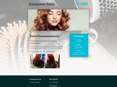 kampaamosorja.fi snapshot