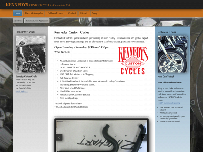 kennedyscustomcycles.com snapshot