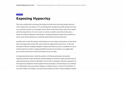exposinghypocrisy.com snapshot
