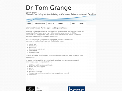 drtomgrange.co.uk snapshot