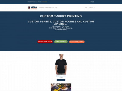 wdfacustomtees.com snapshot