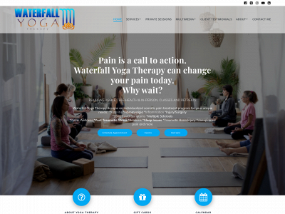 waterfallyogallc.com snapshot