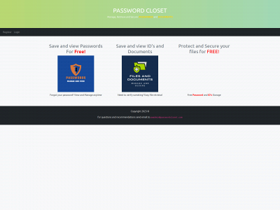 passwordcloset.com snapshot