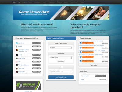 www.gameserverhost.net snapshot