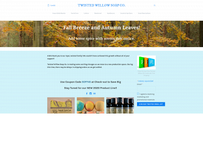 www.twistedwillowsoap.com snapshot