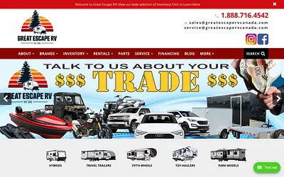 greatescapervcanada.com snapshot