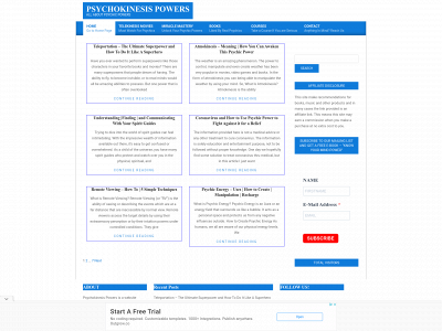 psychokinesispowers.com snapshot