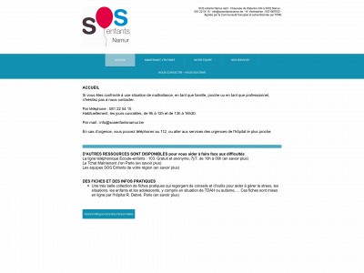 sosenfantsnamur.be snapshot