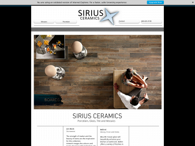 siriusceramics.com snapshot
