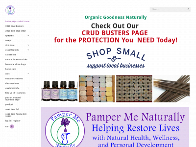 www.pampermenaturally.com snapshot