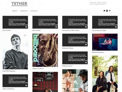 tetherproduction.com snapshot