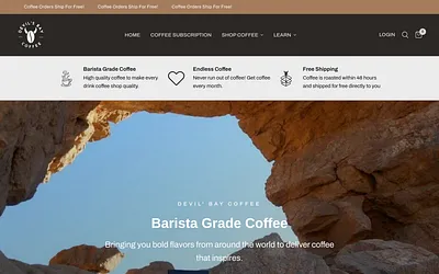 devilsbaycoffee.com snapshot