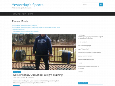 yesterdayssports.com snapshot